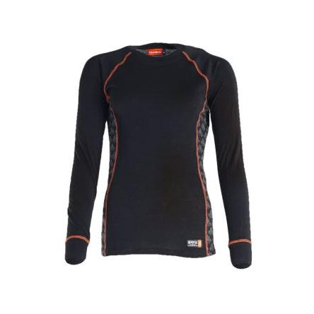 Tranemo Tričko IEC 61482-2, Černá, Šedá, Panely s žakárovým vzorem, Vlna merino, Viscose Tricot Dlouhý rukáv 2XL
