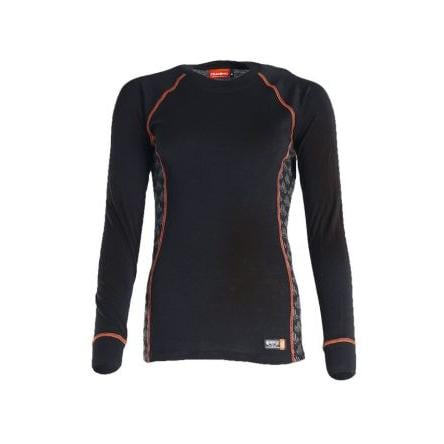 Tranemo Tričko IEC 61482-2, Černá, Šedá, Viscose Tricot, Vlna merino, Panely s žakárovým vzorem Dlouhý rukáv S