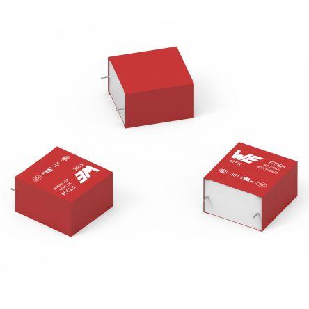 Vrstvové kondenzátory, řada: WCAP-FTXH 2 μF 10 % 310 V dc 310V ac, Průchozí otvor 0.8 mm Wurth Elektronik