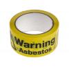 Bezpečnostní štítek, Černá, Žlutá, Vinyl Warning Asbestos RS PRO, výška: 33 m, šířka: 50mm