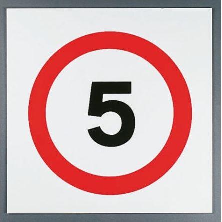 Dopravní značka, Plastové RS PRO Maximum Speed 5MPH, výška: 450 mm, šířka: 450mm