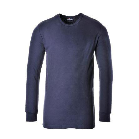 Portwest Tričko No, Tmavomodrá, Polyester, Bavlna Dlouhý rukáv 4XL