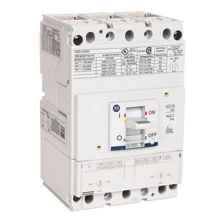 Allen Bradley Jistič s lisovaným pouzdrem, rozsah: 140 g 3pólový 125A vypínací výkon 25 kA, rozsah: 140G Rám