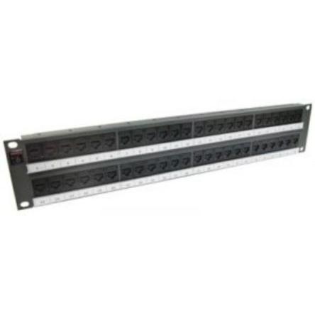 Propojovací pole RJ, řada: PowerCat 6 Kat6, počet portů: 48portový RJ12, RJ11 UTP 2 U barva Grafitově šedý Molex Premise