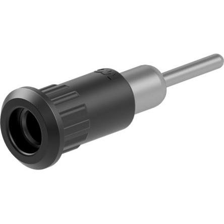 Staubli Testovací zásuvka, 4 mm, 30V ac, 25A, Černá, Vnitřní Pájecí, materiál kontaktu: Slitina měď-zinek, délka: 34.5