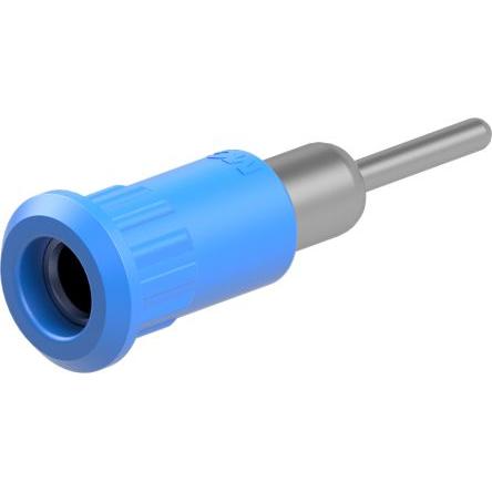 Staubli Testovací zásuvka, 4 mm, 30V ac, 25A, Modrá, Vnitřní Pájecí, materiál kontaktu: Slitina měď-zinek, pokovení