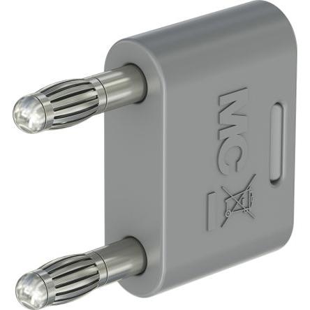 Staubli Testovací zásuvka a zástrčka 4 mm, 4 mm, 30V ac, 32A, Šedá, Vnější, materiál kontaktu: Slitina měď-zinek,