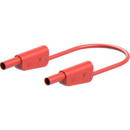 Staubli Zkušební vodič, Červená 19A, délka kabelů: 1 m, 1kV, Polyvinylchlorid, úroveň kategorie: 1000 V KAT II, 600 V
