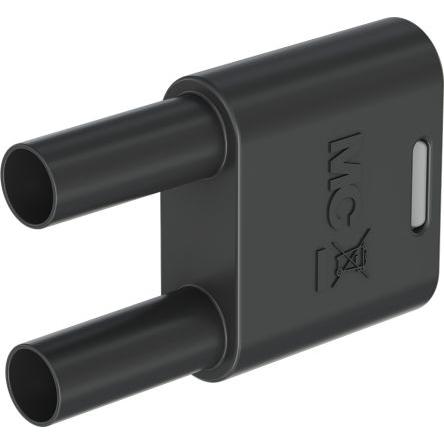 Staubli Zkušební zástrčka, 4 mm, 1kV, 32A, Černá, Vnější, materiál kontaktu: Slitina měď-zinek, pokovení kontaktu: Nikl
