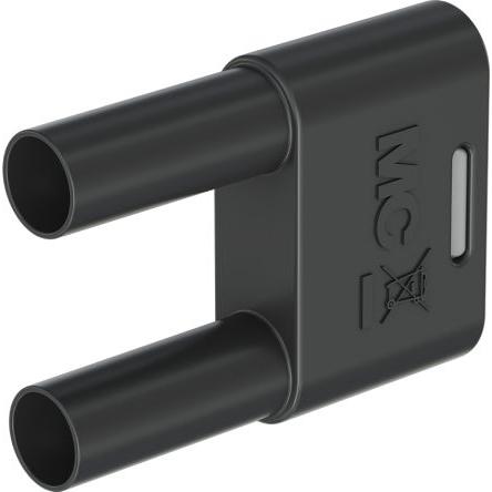 Staubli Testovací zásuvka a zástrčka 4 mm, 4 mm, 1kV, 32A, Černá, Vnější, materiál kontaktu: Slitina měď-zinek, délka: