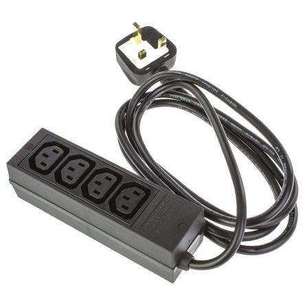 Schurter Prodlužovací kabel, řada: 4748 2m kabel, 250V ac 10A CEE IEC C13