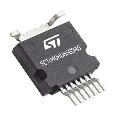 MOSFET SCT040HU65G3AG N-kanálový 10 A 800 V STMicroelectronics, Páska a cívka, počet kolíků: 7 kolíkový Vylepšení