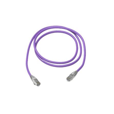HellermannTyton Connectivity Cat6a Ethernetové kabely, Purpurová, Nízko dýmivý bezhalogenový, A: RJ45 40 m, B: RJ45, typ