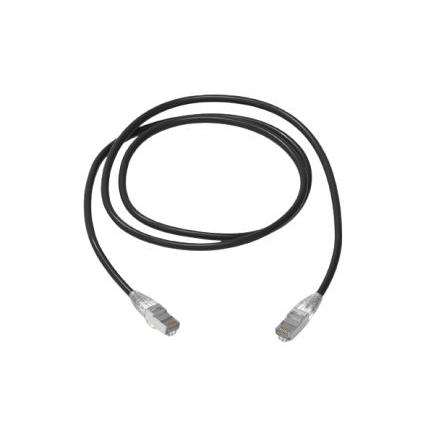 HellermannTyton Connectivity Cat6a Ethernetové kabely, Černá, Nízko dýmivý bezhalogenový, A: RJ45 10 m Vnější, B: RJ45