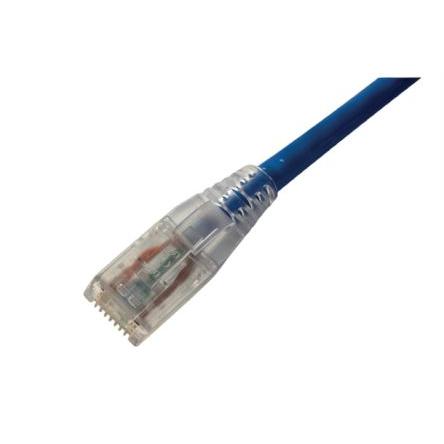 HellermannTyton Connectivity Kat6 Kabel, Modrá, Nízko dýmivý bezhalogenový, A: RJ45 10 m, B: RJ45, typ pláště: Nestíněný