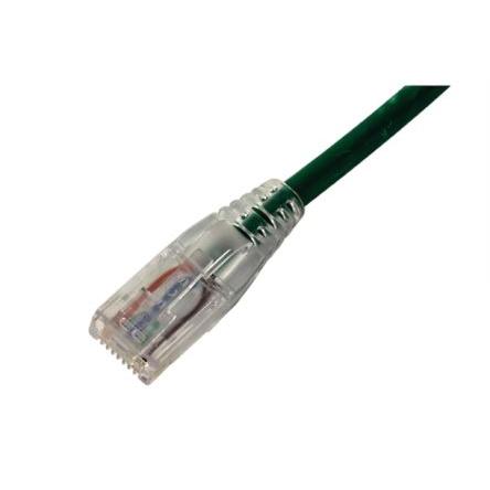 HellermannTyton Connectivity Kat6 Ethernetové kabely, Zelená, Nízko dýmivý bezhalogenový, A: RJ45 3 m, B: RJ45, typ