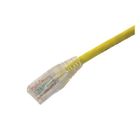 HellermannTyton Connectivity Kat6 Ethernetové kabely, Žlutá, Nízko dýmivý bezhalogenový, A: RJ45 5 m, B: RJ45, typ