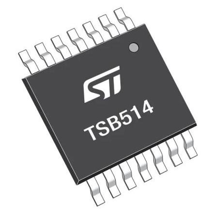 AEC-Q1, AEC-Q3, AEC-Q2, AEC-Q100 STMicroelectronics Operační zesilovač TSB514IYPT 6 MHz 36V, TSSOP-14, počet kolíků: 14