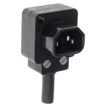 Bulgin Konektor IEC C14, orientace těla: Pravý úhel, Kabel Vnější, 250V 10A