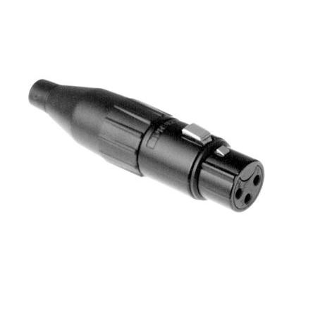 Amphenol Industrial Konektor XLR, barva Černá, počet kontaktů: 3, orientace těla: Rovný Vnitřní, pokovení: Cín, Průchozí