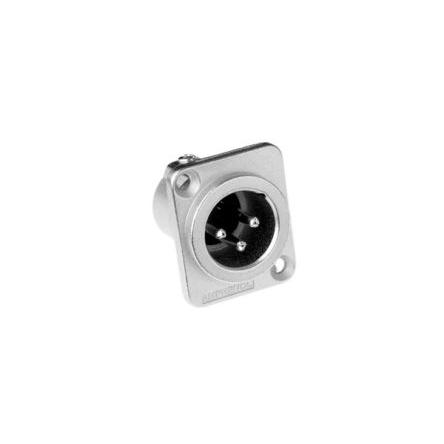 Amphenol Industrial Konektor XLR, barva Stříbrná, počet kontaktů: 3, orientace těla: Rovný Vnější, pokovení: Stříbrná,