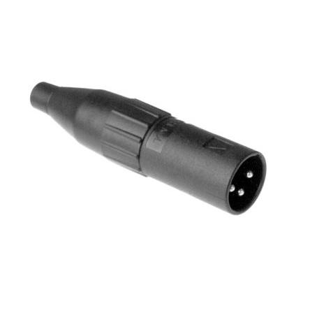 Amphenol Industrial Konektor XLR, barva Černá, počet kontaktů: 3, orientace těla: Rovný Vnější, pokovení: Stříbrná,