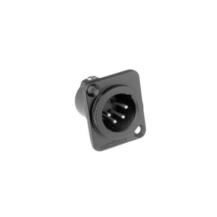 Amphenol Industrial Konektor XLR, barva Černá, počet kontaktů: 4, orientace těla: Rovný Vnější, pokovení: Stříbrná,