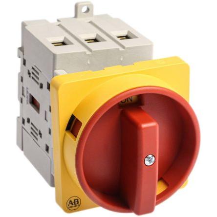 Allen Bradley Oddělovací (hlavní) vypínač, rozsah: 194E 3pólový Montáž do panelu IP66 63A 22 kW