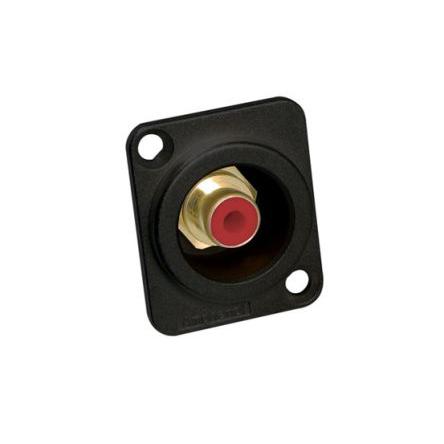 Amphenol Industrial Zásuvka RCA, orientace těla: Rovný, Černá, Panel, pokovení: Zlatá 75A, 75 °C, -25 °C, 25V