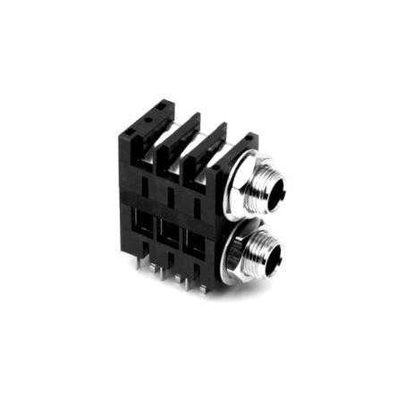 Amphenol Industrial Konektor jack, Montáž na plošný spoj, Telefonní zástrčka, Nasazovací Vnitřní, 1/4 in 2 10A,