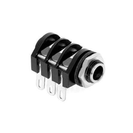 Amphenol Industrial Konektor jack, Montáž do panelu, Telefonní zástrčka, Pájecí Vnitřní, 1/4 in 2 10A, orientace těla: