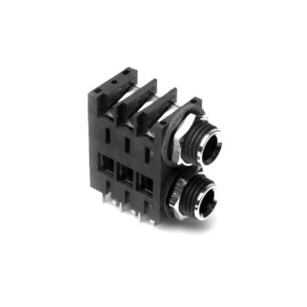 Amphenol Industrial Konektor jack, Montáž na plošný spoj, Telefonní zástrčka, Pájecí Vnitřní, 1/4 in 2 10A, orientace