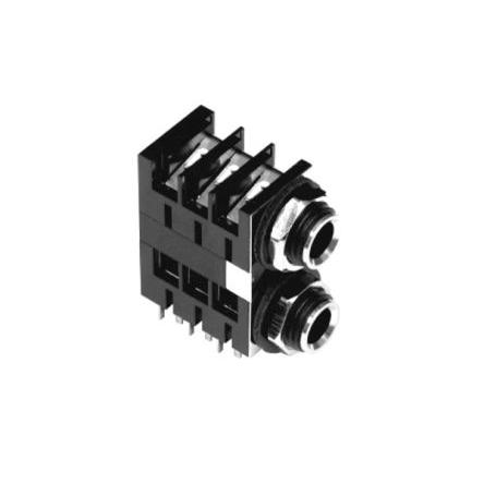 Amphenol Industrial Konektor jack, Montáž na plošný spoj, Telefonní zástrčka, Nasazovací Vnitřní, 1/4 in 2 10A,