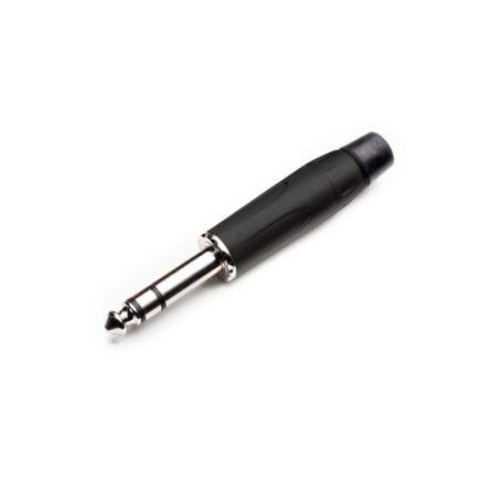 Amphenol Industrial Konektor jack, Kabel, Telefonní zástrčka, Pájecí Vnější, 1/4 in 3 10A barva Černá, orientace těla: