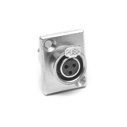 Amphenol Industrial Konektor XLR, barva Stříbrná, počet kontaktů: 3, orientace těla: Svislé Vnitřní, pokovení: Zlato