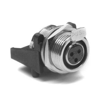 Amphenol Industrial Konektor XLR, barva Černá, Stříbrná, počet kontaktů: 3, orientace těla: Rovný Vnější, pokovení: