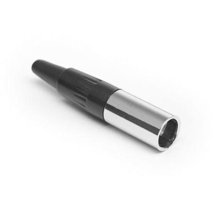 Amphenol Industrial Konektor XLR, barva Černá, Stříbrná, počet kontaktů: 5, orientace těla: Rovný Vnější, pokovení: