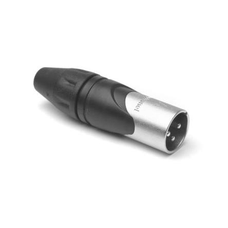 Amphenol Industrial Konektor XLR, barva Černá, Stříbrná, počet kontaktů: 3, orientace těla: Rovný Vnější, pokovení: