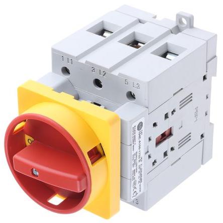 Allen Bradley Oddělovací (hlavní) vypínač, rozsah: 194E 3pólový Lišta DIN IP66 100A 45 kW