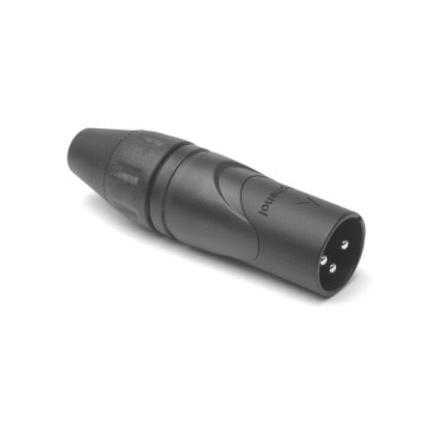 Amphenol Industrial Konektor XLR, barva Černá, počet kontaktů: 3, orientace těla: Rovný Vnější, pokovení: Stříbrná,