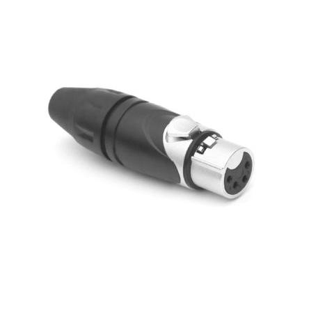 Amphenol Industrial Konektor XLR, barva Černá, počet kontaktů: 4, orientace těla: Rovný Vnitřní, pokovení: Zlatá, Kabel,
