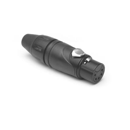 Amphenol Industrial Konektor XLR, barva Černá, počet kontaktů: 5, orientace těla: Rovný Vnitřní, pokovení: Zlatá, Kabel,