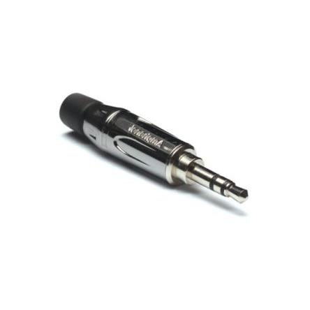 Amphenol Industrial Konektor jack, Kabel, Telefonní zástrčka, Pájecí Vnější, 3.5 mm 3 500μA barva Černá, Stříbrná,