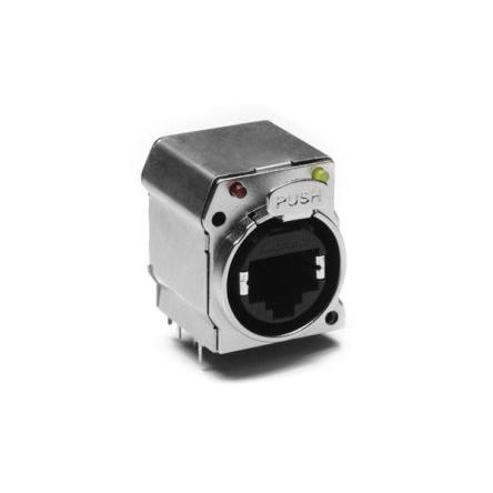 Amphenol Industrial Konektor XLR, barva Stříbrná, počet kontaktů: 8, orientace těla: Horizontální, pokovení: Zlato přes