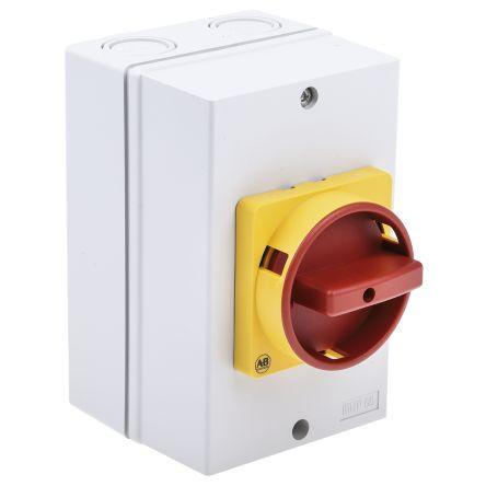 Allen Bradley Oddělovací (hlavní) vypínač, rozsah: 194E 3pólový Lišta DIN IP66 32A 15 kW