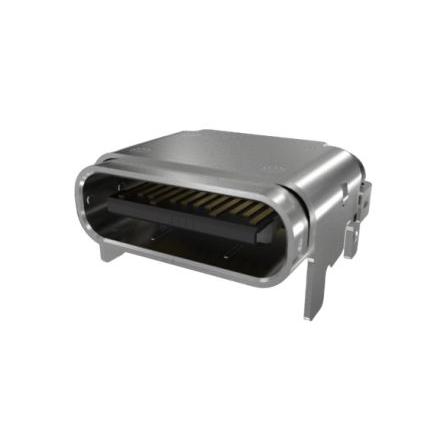 Amphenol Communications Solutions Konektor USB C, řada: GSB3C Vnitřní, orientace těla: Pravý úhel USB typu C, 30V, Horní