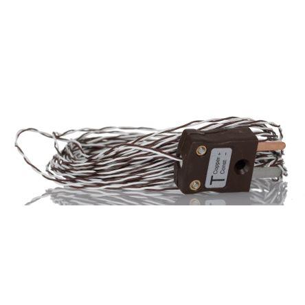 Termočlánek s odkrytým spojem 5 m kabel typ Typ T Polytetrafluorethylén 5 m sonda, -75 °C 1 mm na 250 °C IEC, RoHS