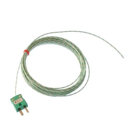 Termočlánek s odkrytým spojem 2 m kabel typ K Skelné vlákno 2 m sonda, -60 °C 1 mm na 350 °C RoHS Compliant, IEC RS PRO