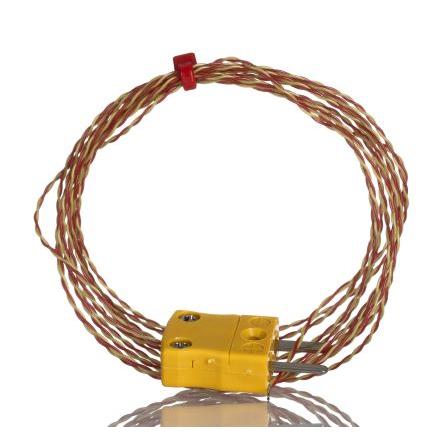 Termočlánek 2 m kabel typ K Perfluoralkoxyalkan 2 m sonda, -75 °C 1 mm na 250 °C ANSI RS PRO
