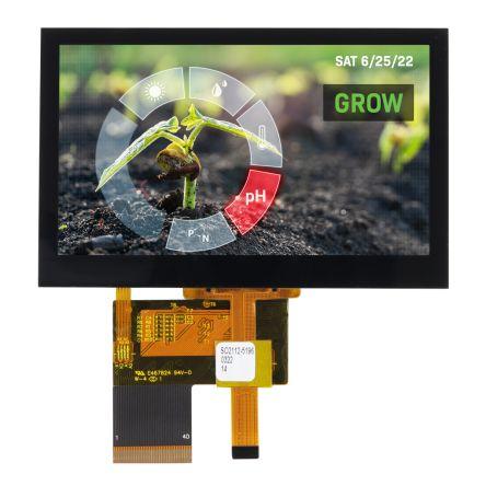 Barevný displej LCD NHD-4.3-480272EF-ASXP-CTP, řada: NHD 4.3 in Dotykový displej 480 x 272 pixelů podsvícení LED
